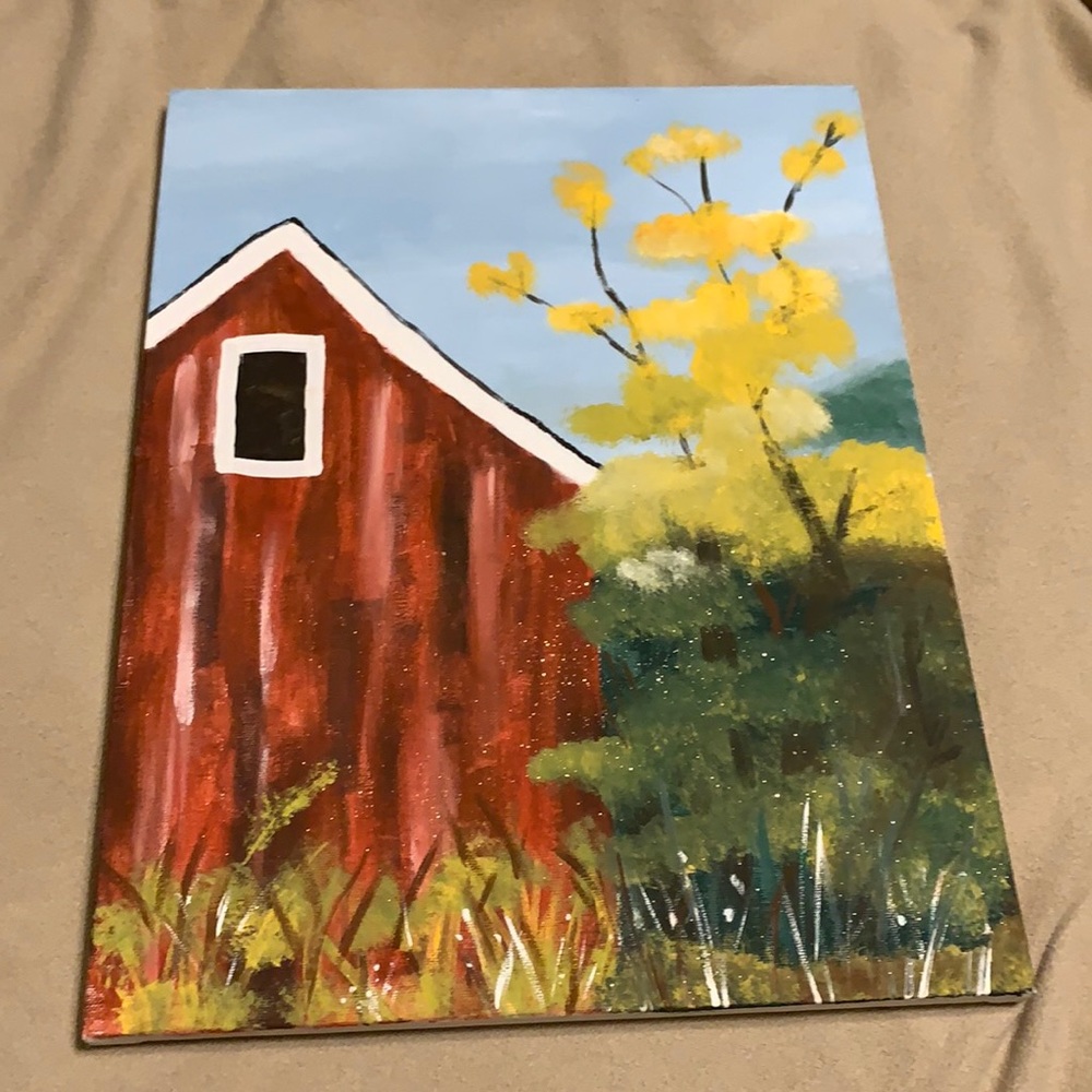 Country Barn Canvas Painting